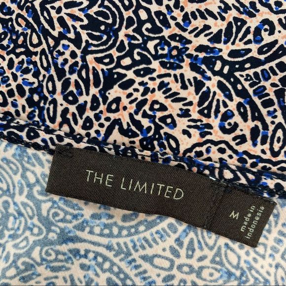 The Limited Black & Blue Paisley Print Top - Size Medium - Picture 7 of 7